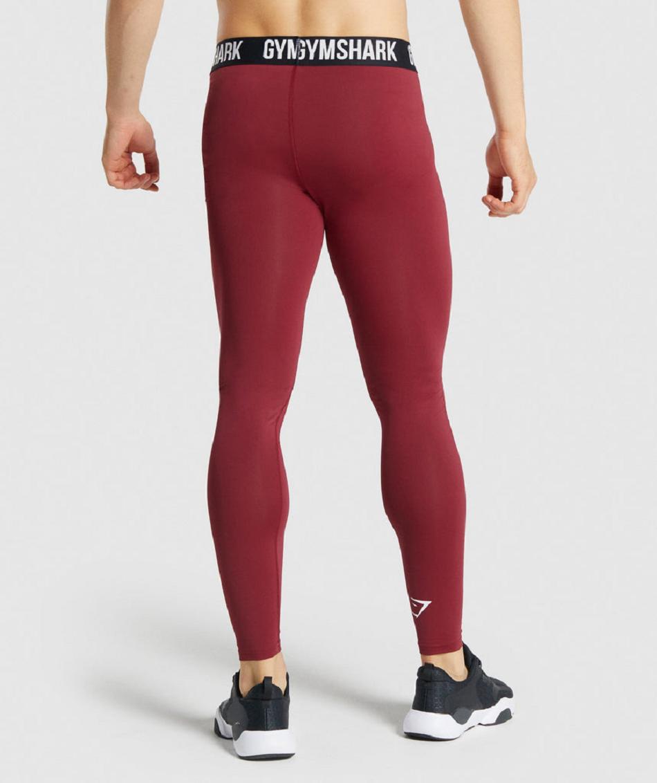 Leggins Gymshark Element Hombre Burdeos | CO 3951DFM